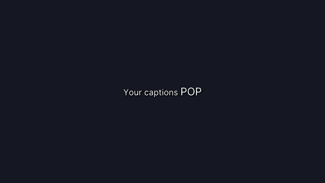 Clean caption preview